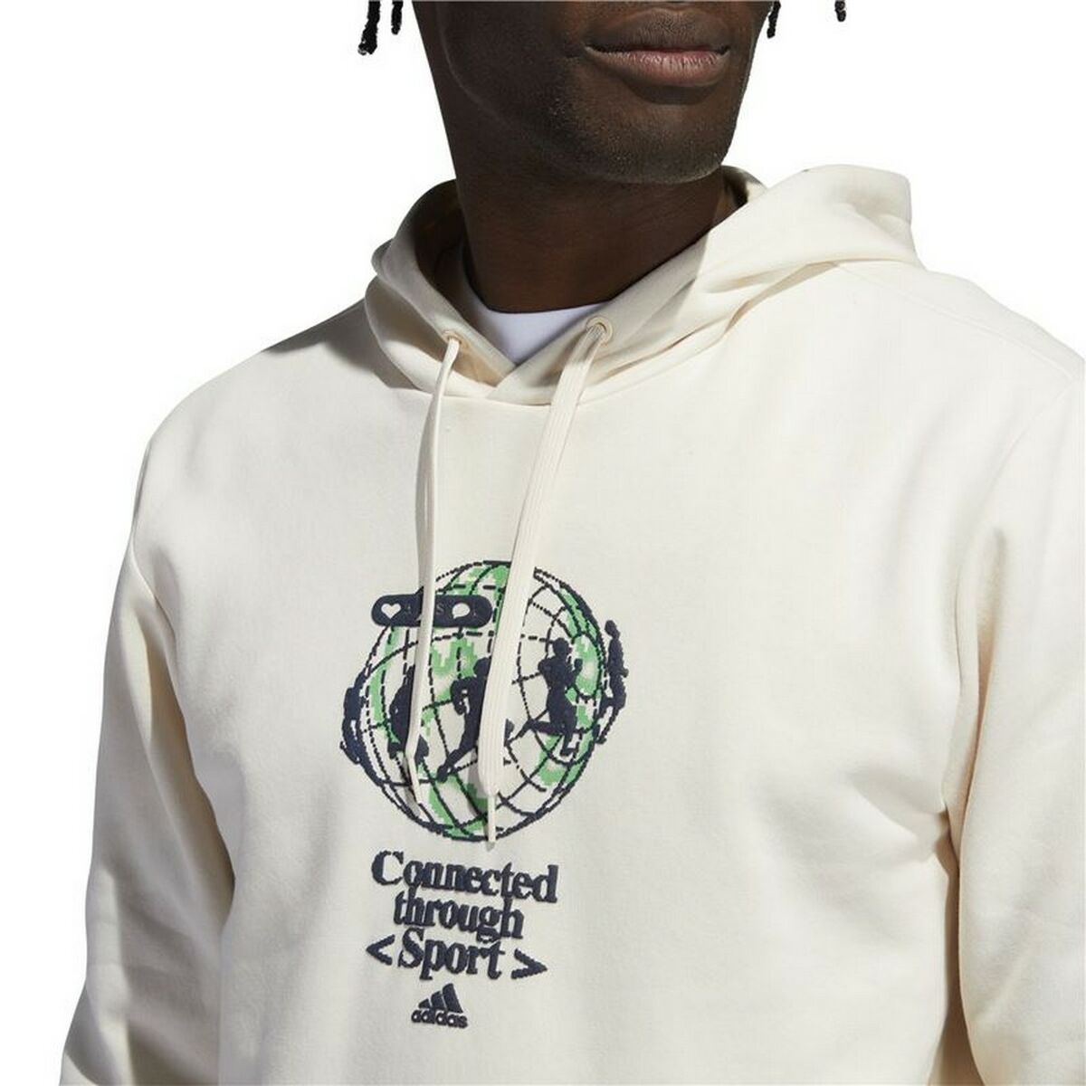 Men’s Hoodie Adidas Connected Through Sport Beige-3
