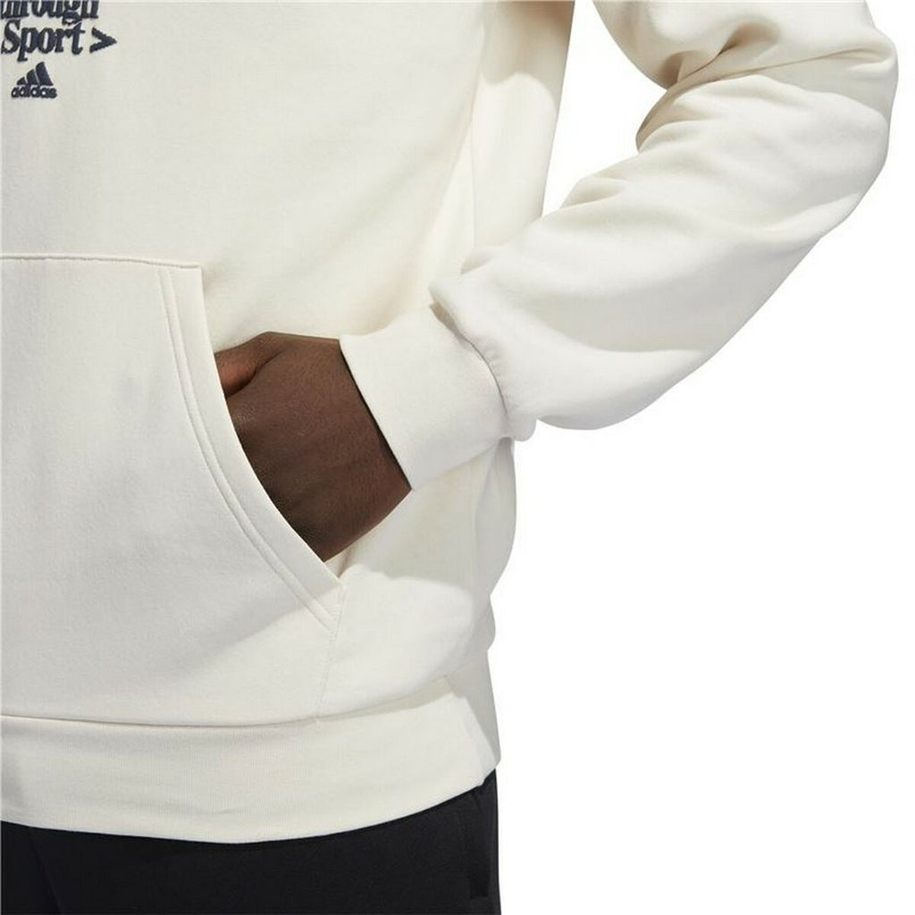 Men’s Hoodie Adidas Connected Through Sport Beige-2